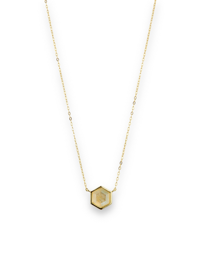 Lunar Hex Pendant Necklace